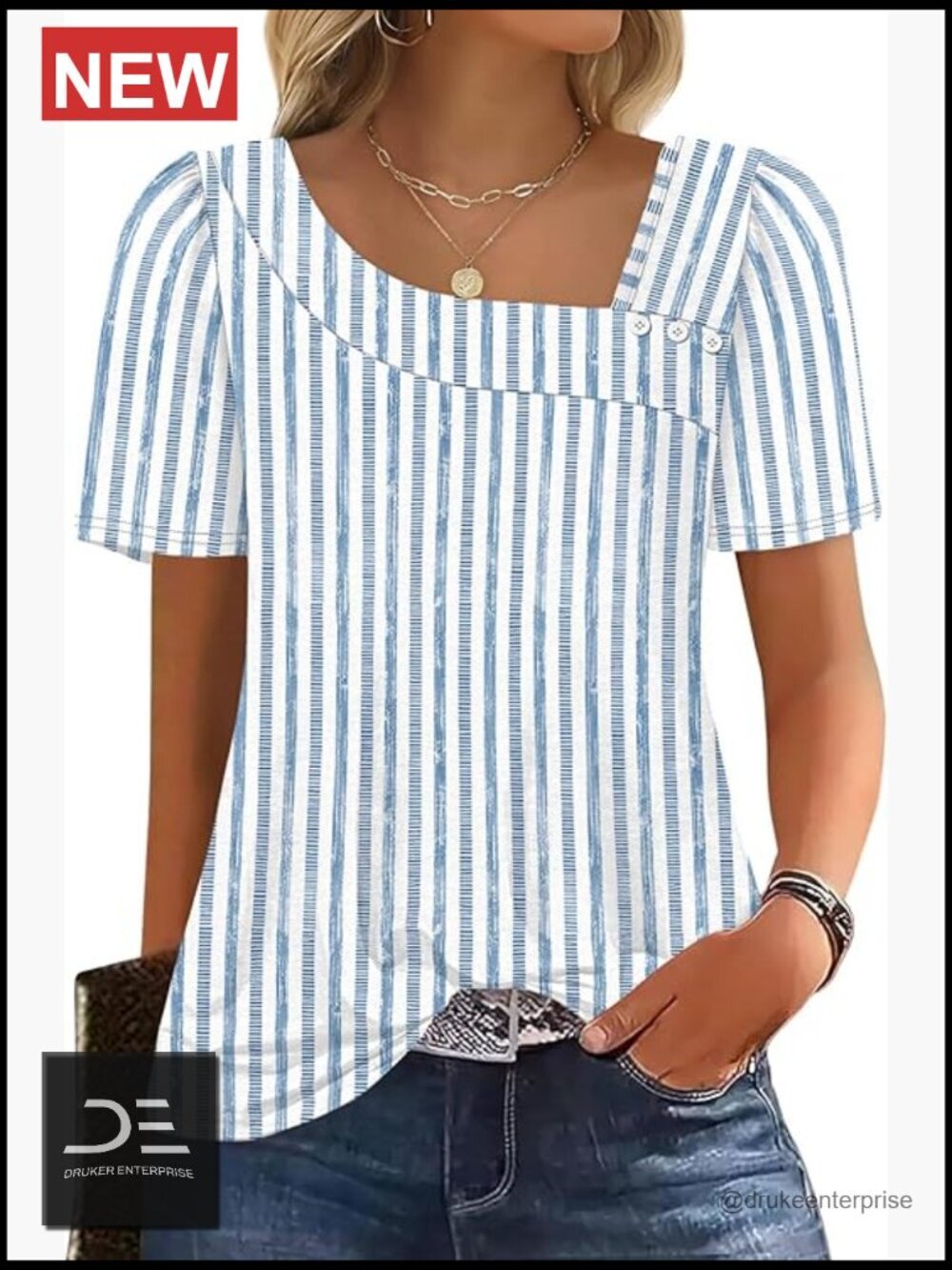 Women's Short Sleeve Tops Square Neck Blouses Spring Summer Fashion Tees